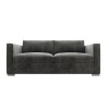 GRADE A1 - Clara 3 Seater Sofa in Dark Grey Velvet