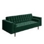 GRADE A1 - Elba 3 Seater Sofa in Dark Green Velvet with Button Detailing & Bolster Cushions