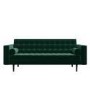 GRADE A1 - Elba 3 Seater Sofa in Dark Green Velvet with Button Detailing & Bolster Cushions