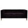 Bailey Velvet 3 Seater Sofa in Dark Aubergine