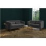 GRADE A2 - Lotti Grey Velvet 3 Seater Sofa with 2 Cushions