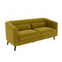 Green Velvet 3 Seater Sofa with Cushions - Lotti