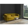 Green Velvet 3 Seater Sofa with Cushions - Lotti