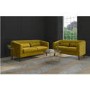 Green Velvet 3 Seater Sofa with Cushions - Lotti