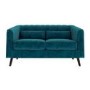 Blue Velvet 2 Seater Sofa - Lotti