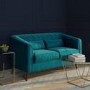 Blue Velvet 2 Seater Sofa - Lotti