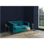 Blue Velvet 2 Seater Sofa - Lotti