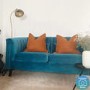 Blue Velvet 2 Seater Sofa - Lotti