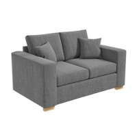 Grey Fabric 2 Seater Sofa with Cushions - Blair Grey Fabric 2 Seater Sofa with Cushions - Blair