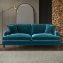 SOF059 Teal Velvet 3 Seater Sofa - Payton
