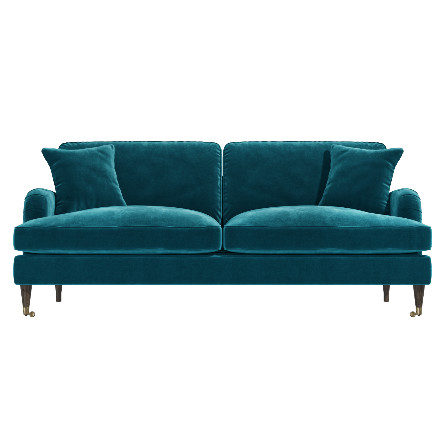 Photo of Teal velvet 3 seater sofa - payton
