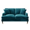 GRADE A2 - Payton Teal Blue Velvet 2 Seater Sofa