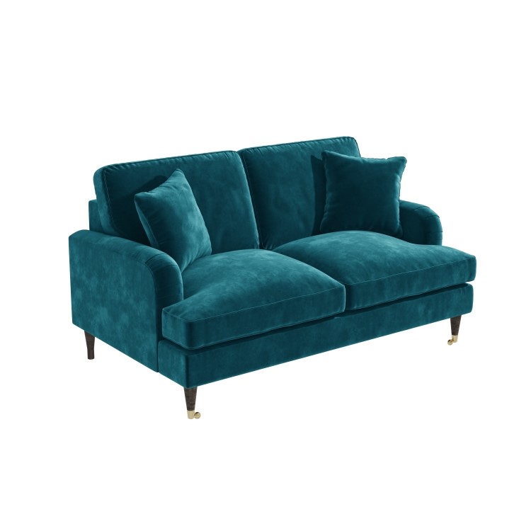 Teal Velvet 2 Seater Sofa - Payton