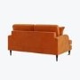 Orange Velvet 2 Seater Sofa - Payton