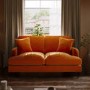 Orange Velvet 2 Seater Sofa - Payton
