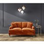 GRADE A1 - Payton Orange Velvet 2 Seater Sofa