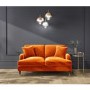 Orange Velvet 2 Seater Sofa - Payton