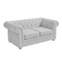 Light Grey Chesterfield Sofa - 2 Seater - Bronte