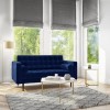 GRADE A2 - Elba Blue Velvet Sofa with Button Detailing &amp; Bolster Cushions - Seats 2