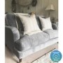 Silver Grey Velvet 2 Seater Sofa - Payton