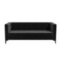 Dark Grey Velvet 3 Seater Sofa - Luthor