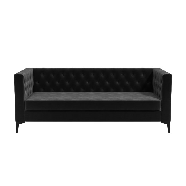 Dark Grey Velvet 3 Seater Sofa - Luthor