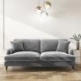 Payton Grey Velvet 3 Seater Sofa