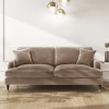 GRADE A1 - Payton Beige Velvet 3 Seater Sofa