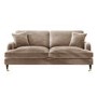 GRADE A3 - Payton Beige Velvet 3 Seater Sofa