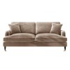 GRADE A2 - Payton Beige Velvet 3 Seater Sofa