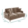 GRADE A3 - Payton Beige Velvet 2 Seater Sofa