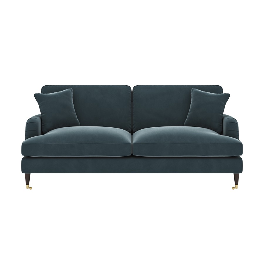 Blue Velvet 3 Seater Sofa - Payton
