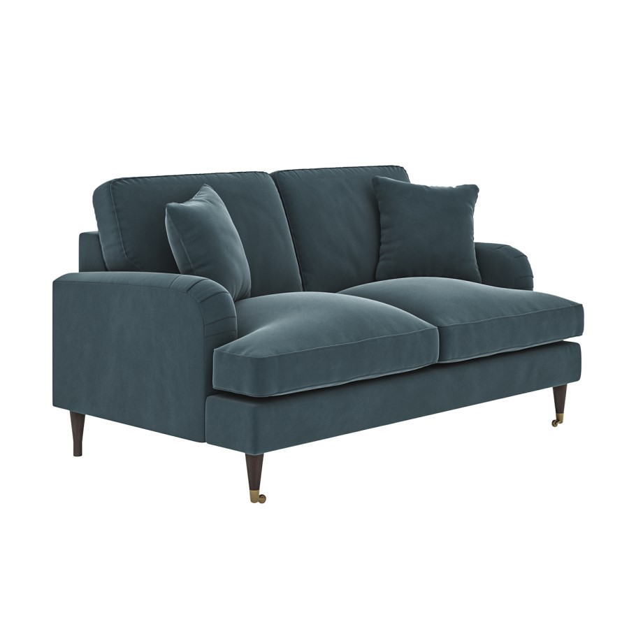 Blue Velvet 2 Seater Sofa - Payton