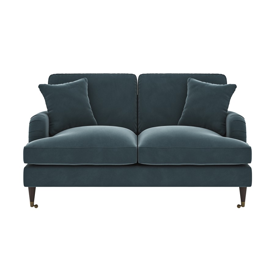 Blue Velvet 2 Seater Sofa - Payton
