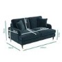 GRADE A2 - Payton Petrol Blue Velvet 2 Seater Sofa