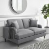 GRADE A1 - Grey Woven Fabric 2 Seater Sofa- Payton