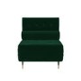 GRADE A1 - Single Sofa Bed in Dark Green Velvet with Bolster Cushion - Eleni