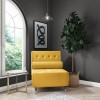 Single Sofa Bed in Yellow Velvet with Bolster Cushion - Eleni