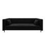 GRADE A1 - Dark Grey Velvet 3 Seater Sofa Bed with Cushions - Sleeps 2 - Mabel
