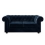 GRADE A2 - Navy Blue Velvet Chesterfield Sofa - Seats 2 - Bronte