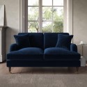 A2/SOF101 ALMOST PERFECT - Payton Dark Navy Velvet 2 Seater Sofa