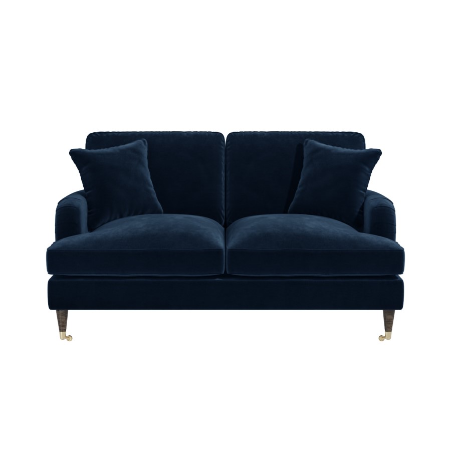 Navy Velvet 2 Seater Sofa - Payton