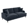 Payton Dark Blue Velvet 3 Seater Sofa