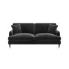 Dark Grey Velvet 3 Seater Sofa - Payton