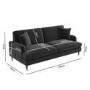 GRADE A2 - Payton Charcoal Grey Velvet 3 Seater Sofa