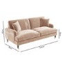 GRADE A3 - Light Pink Velvet 2 Seater Sofa - Payton