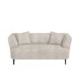 2 Seater Sofa in Cream Sheepskin Fabric - Teddy