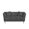 Grey Sheepskin Fabric 2 Seater Sofa with Scatter Cushions - Teddy
