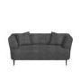 GRADE A2 - Grey Teddy Bear Fabric 2 Seater Sofa with Cushions - Teddy