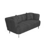GRADE A1 - Grey Teddy Bear Fabric 2 Seater Sofa with Cushions - Teddy